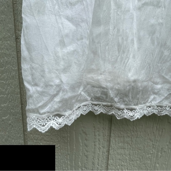 VIA SIGNORIA Top Womens S Ivory 100% Silk Lace Trim‎ Lined  Fairy Italy Made NEW - Picture 3 of 16